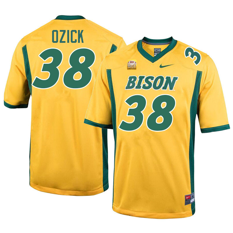 North Dakota State Bison #38 Eli Ozick College Football Jerseys Stitched-Yellow